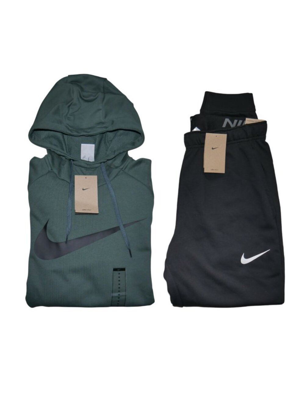 NIKE Dri-FIT 2 Piece Sweatsuit Men's Size M Terry Hoodie Joggers Gift Set NWT